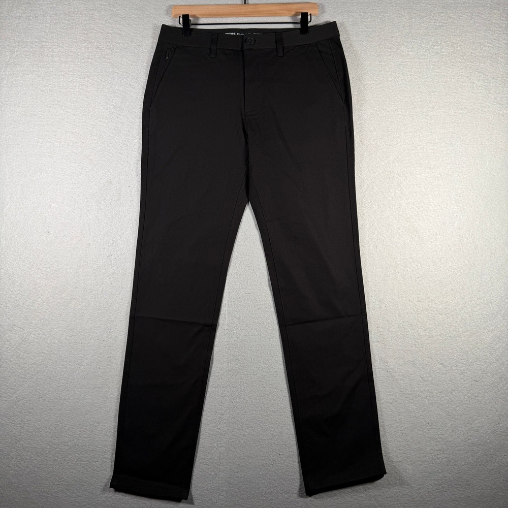 True Classic Mens Chino Pants Black Slim Fit Cotton Stretch 32x32 123-672